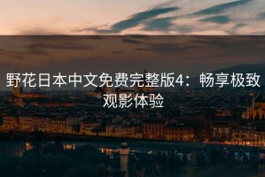 野花日本中文免费完整版4：畅享极致观影体验