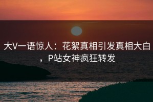 大V一语惊人：花絮真相引发真相大白，P站女神疯狂转发