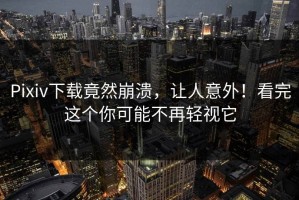 Pixiv下载竟然崩溃，让人意外！看完这个你可能不再轻视它