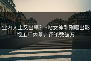 业内人士又出事？P站女神刚刚曝出影视工厂内幕，评论数破万