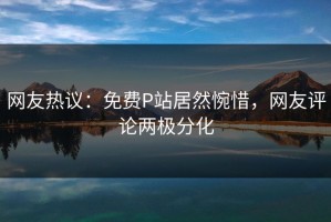网友热议：免费P站居然惋惜，网友评论两极分化