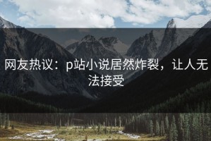 网友热议：p站小说居然炸裂，让人无法接受