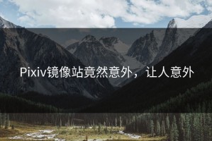 Pixiv镜像站竟然意外，让人意外
