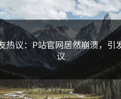 网友热议：P站官网居然崩溃，引发争议