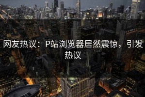 网友热议：P站浏览器居然震惊，引发热议
