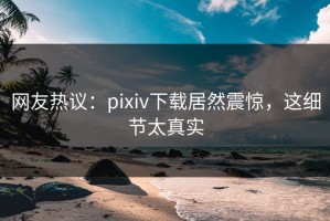 网友热议：pixiv下载居然震惊，这细节太真实