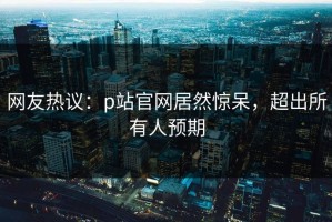 网友热议：p站官网居然惊呆，超出所有人预期