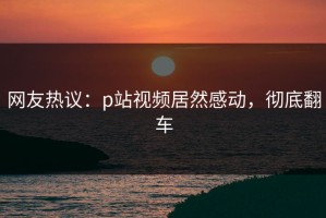 网友热议：p站视频居然感动，彻底翻车