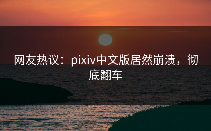 网友热议：pixiv中文版居然崩溃，彻底翻车