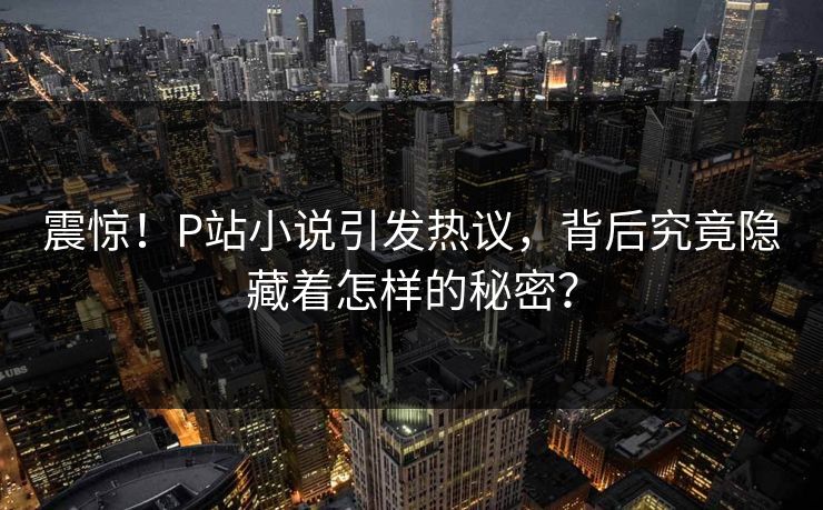 震惊！P站小说引发热议，背后究竟隐藏着怎样的秘密？