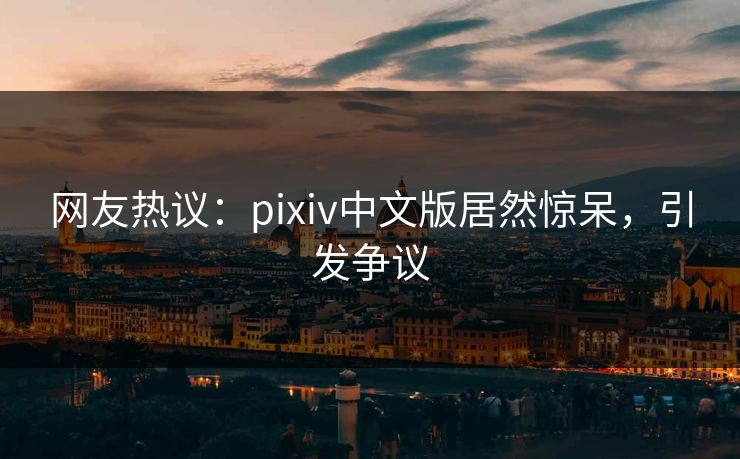 网友热议：pixiv中文版居然惊呆，引发争议