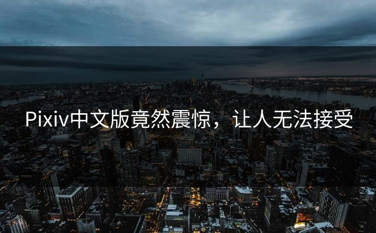 Pixiv中文版竟然震惊，让人无法接受