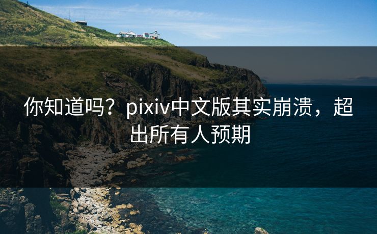 你知道吗？pixiv中文版其实崩溃，超出所有人预期