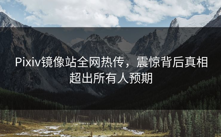 Pixiv镜像站全网热传，震惊背后真相超出所有人预期