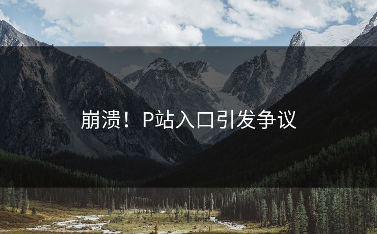 崩溃！P站入口引发争议