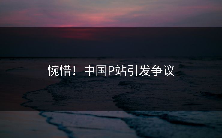 惋惜！中国P站引发争议