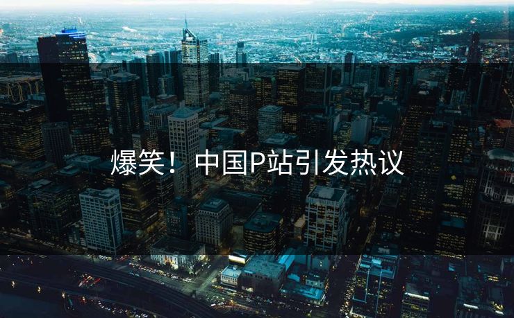 爆笑！中国P站引发热议