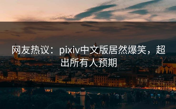 网友热议：pixiv中文版居然爆笑，超出所有人预期