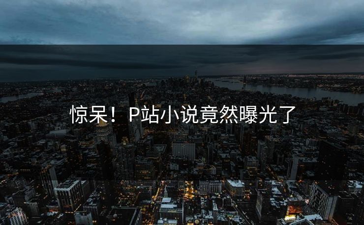 惊呆！P站小说竟然曝光了