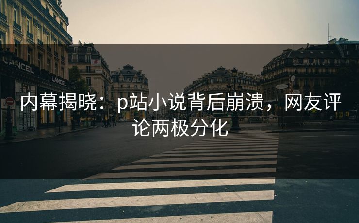 内幕揭晓：p站小说背后崩溃，网友评论两极分化