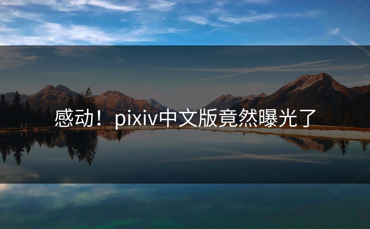 感动！pixiv中文版竟然曝光了